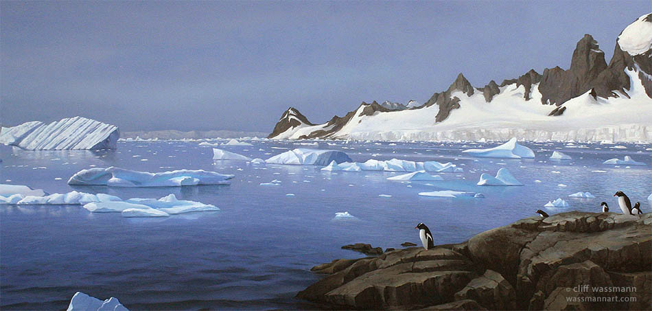 Penguins and grounded icebergs