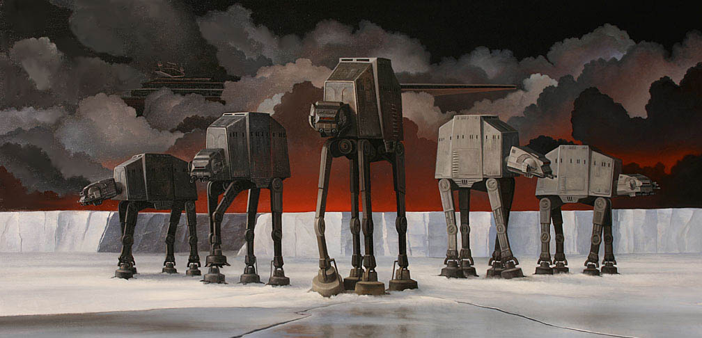 Imperial Walkers on Hoth